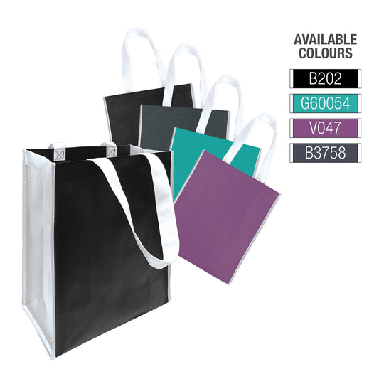Assorted shopping bags in various colors, including red, blue, and green, displayed together.