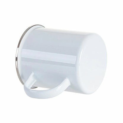 17oz 500ml Enamel Cup with Flat Bottom - Full Colour Artwork Sublimation Printed