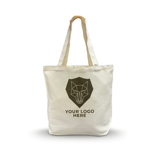 Canvas Promotional Tote Bag 13” W x 5"D x 15” H - 10oz Natural Color