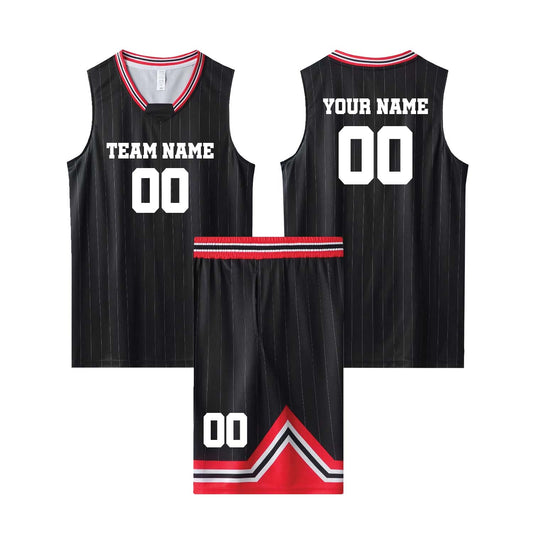 Adults Size Basketball Uniform with Jerseys and Shorts - Custom Team Logo, Name, and Number Printed