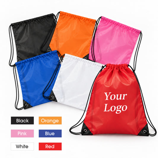 Drawstring Sports Backpack - 13.5"W x 16"H - 210D Polyester