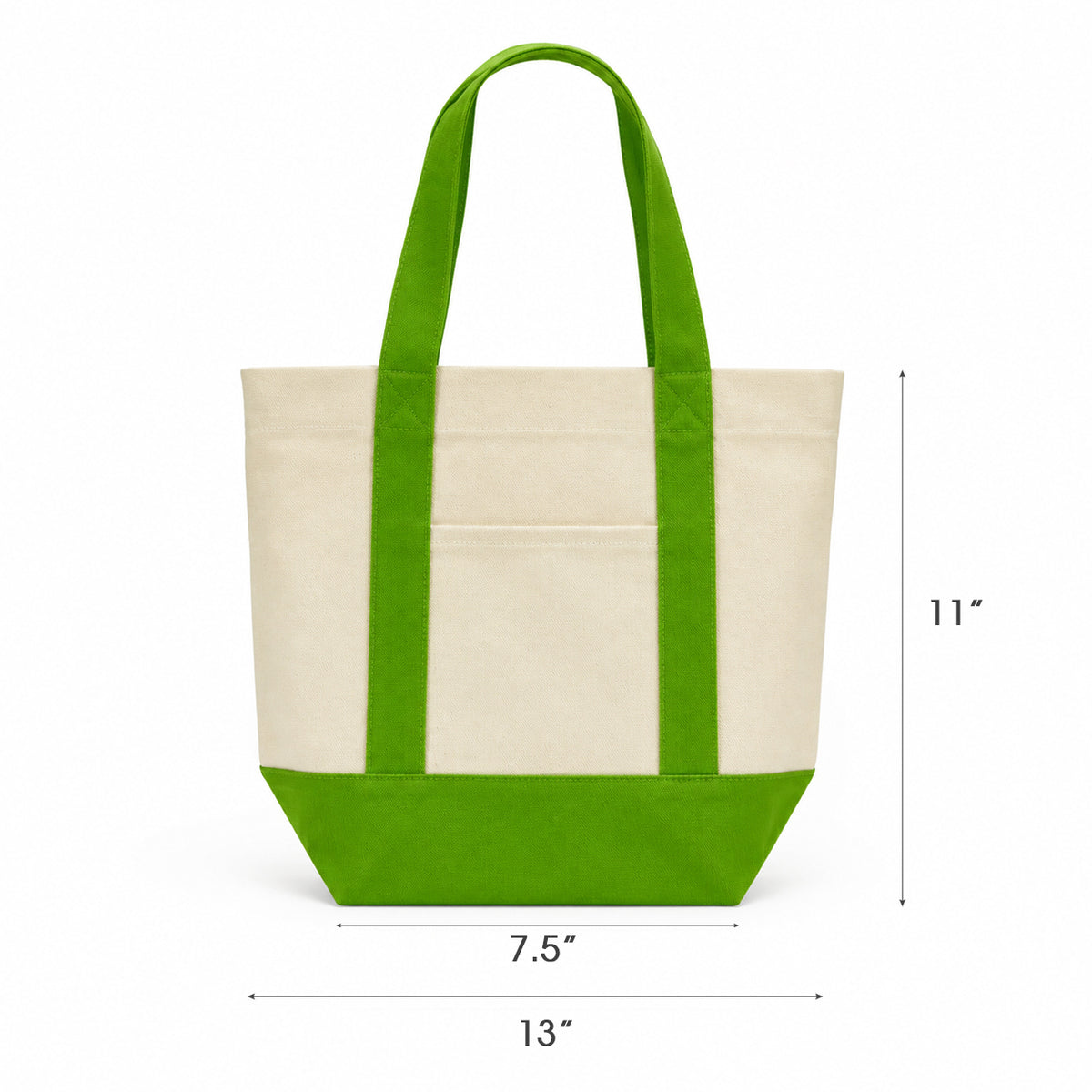 Trader Joe Mini Two-Tone Canvas Carryall Tote Bags Bulk 10 pcs/pack - 13"W x 5.5“Dx 11"H - 12oz