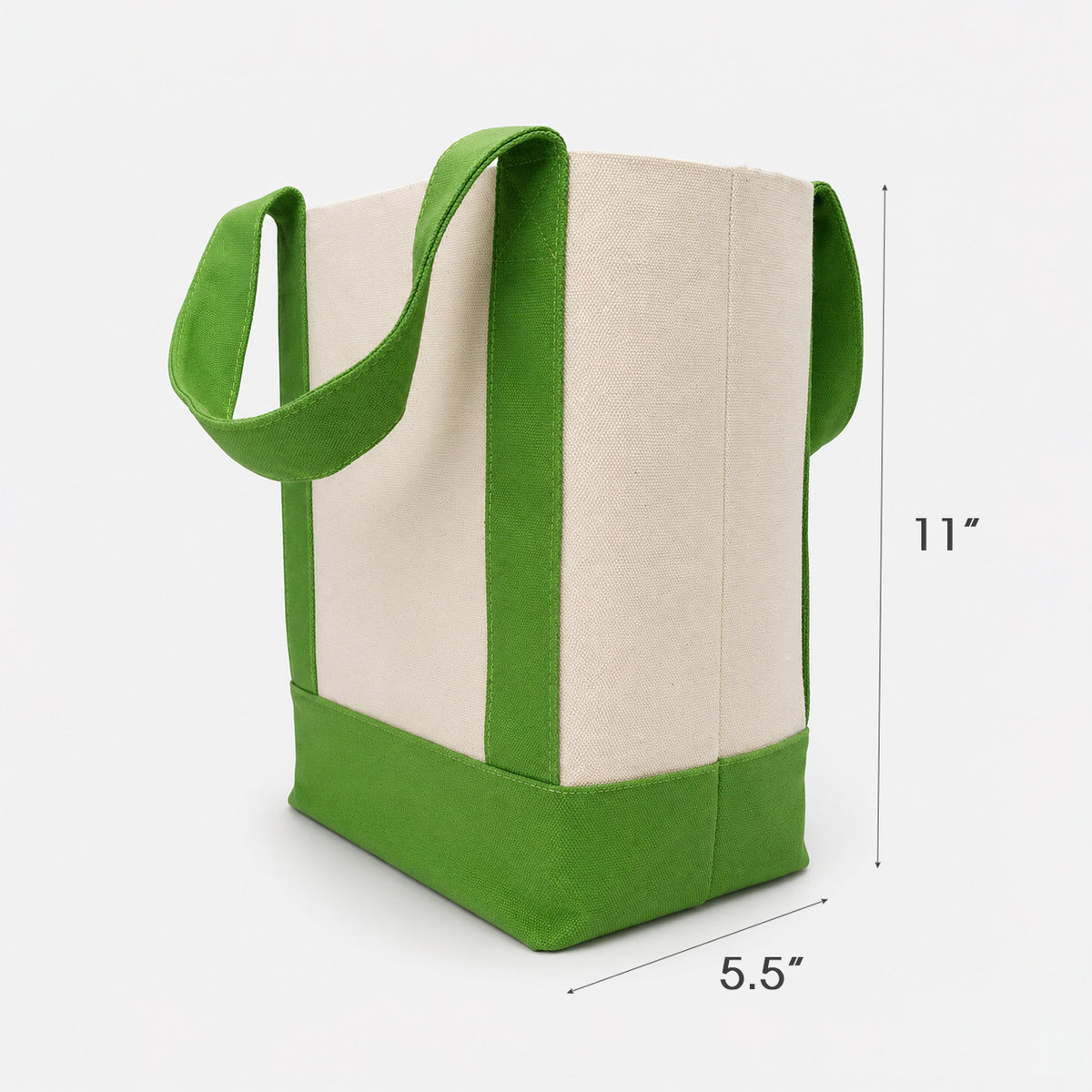 Trader Joe Mini Two-Tone Canvas Carryall Tote Bags Bulk 10 pcs/pack - 13"W x 5.5“Dx 11"H - 12oz
