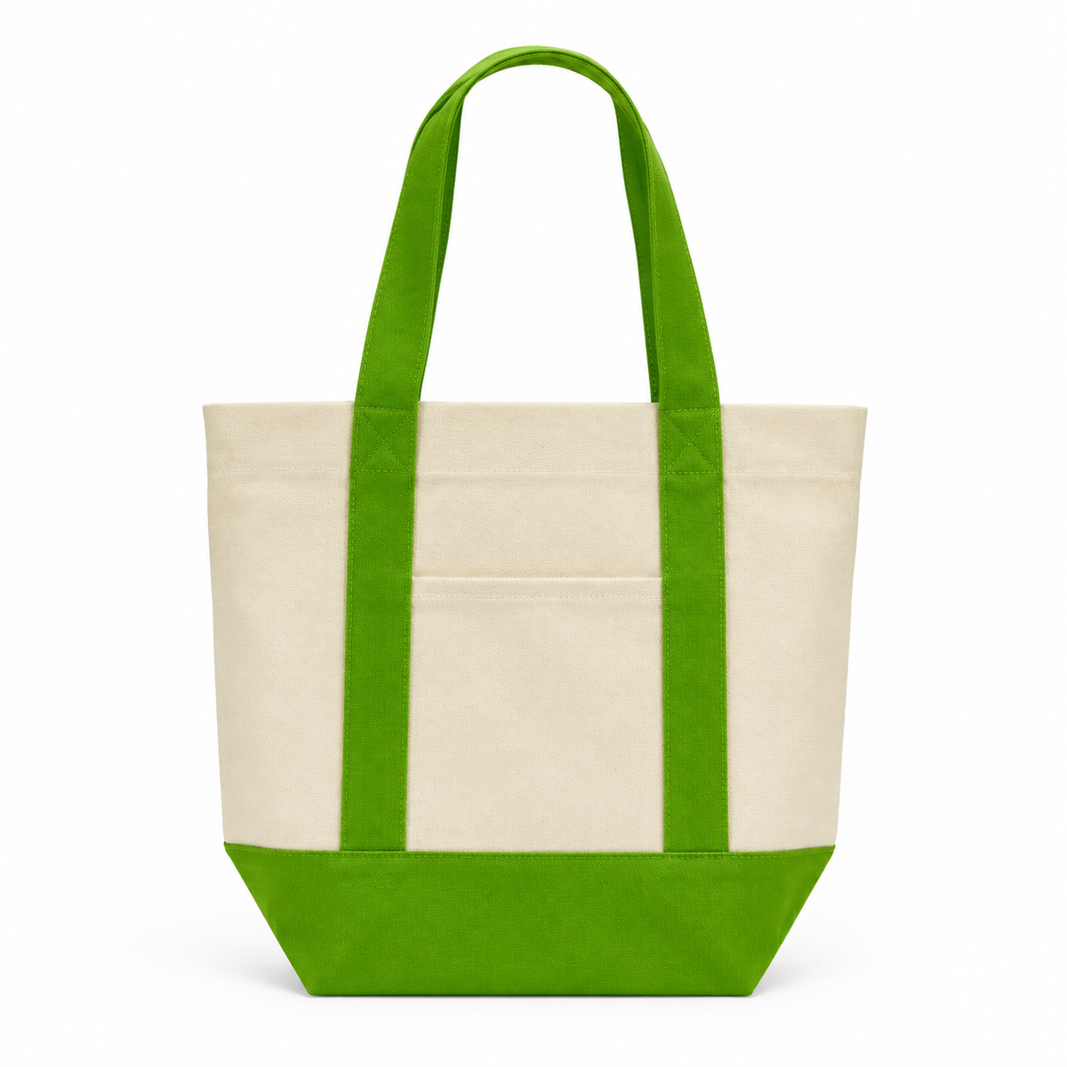 Trader Joe Mini Two-Tone Canvas Carryall Tote Bags 12oz - 12.5"W x 6“Dx 11"H