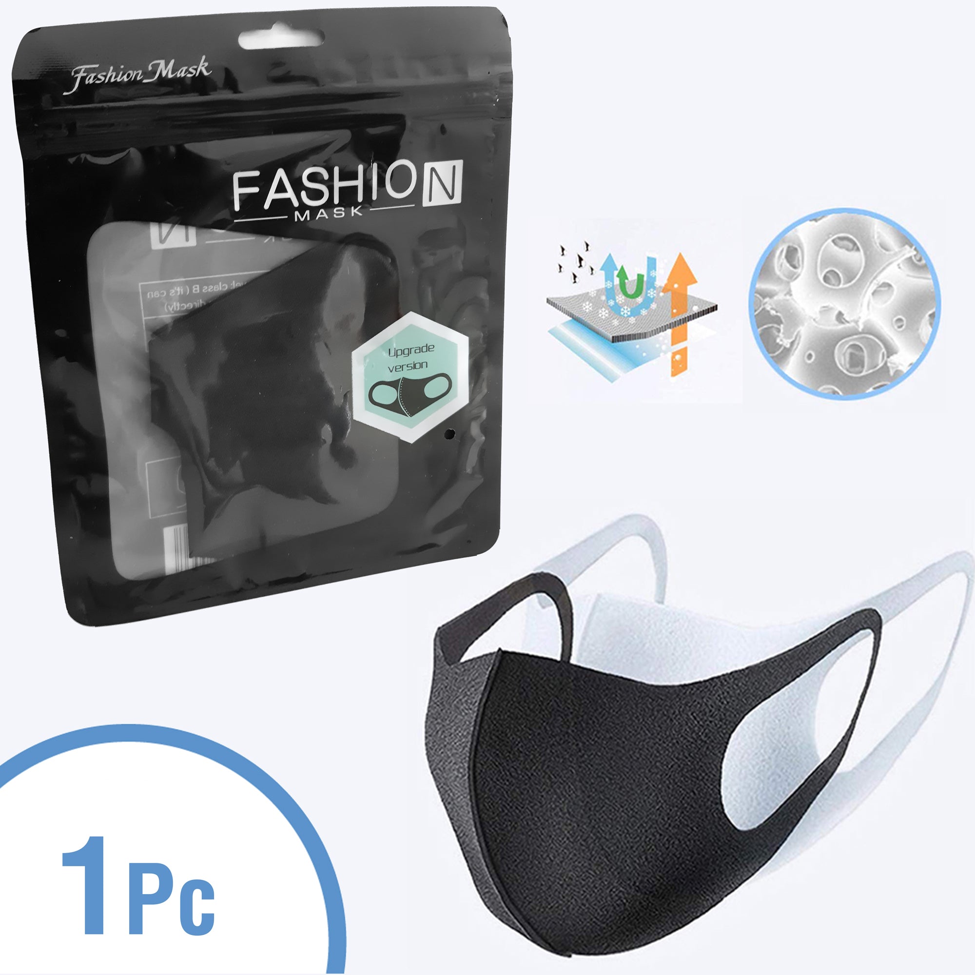 1 PC Fashion Mask, and Washable (FZ/T73049-2014 Certified) – ADD Printing