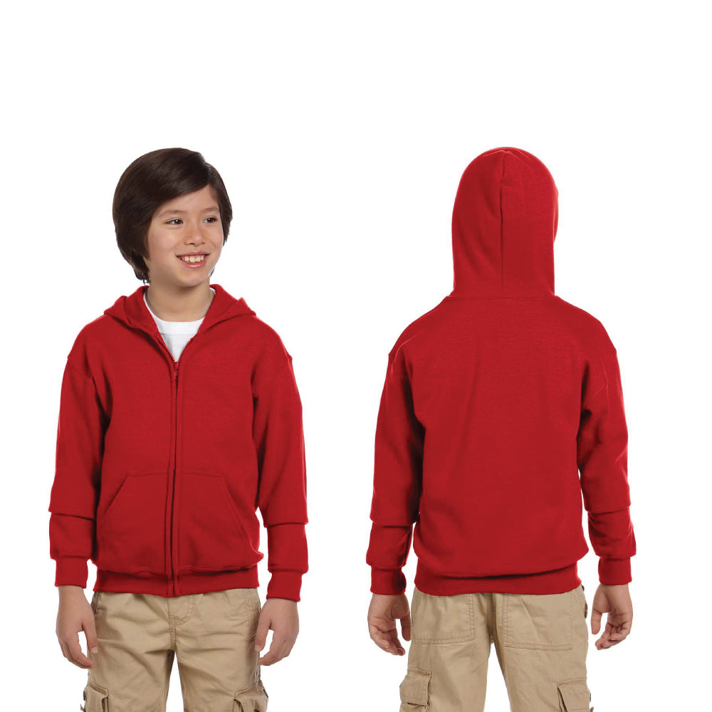 Gildan Heavy Blend™ 50/50 Full-Zip Hooded Sweatshirt Hoodie G186B - Youth
