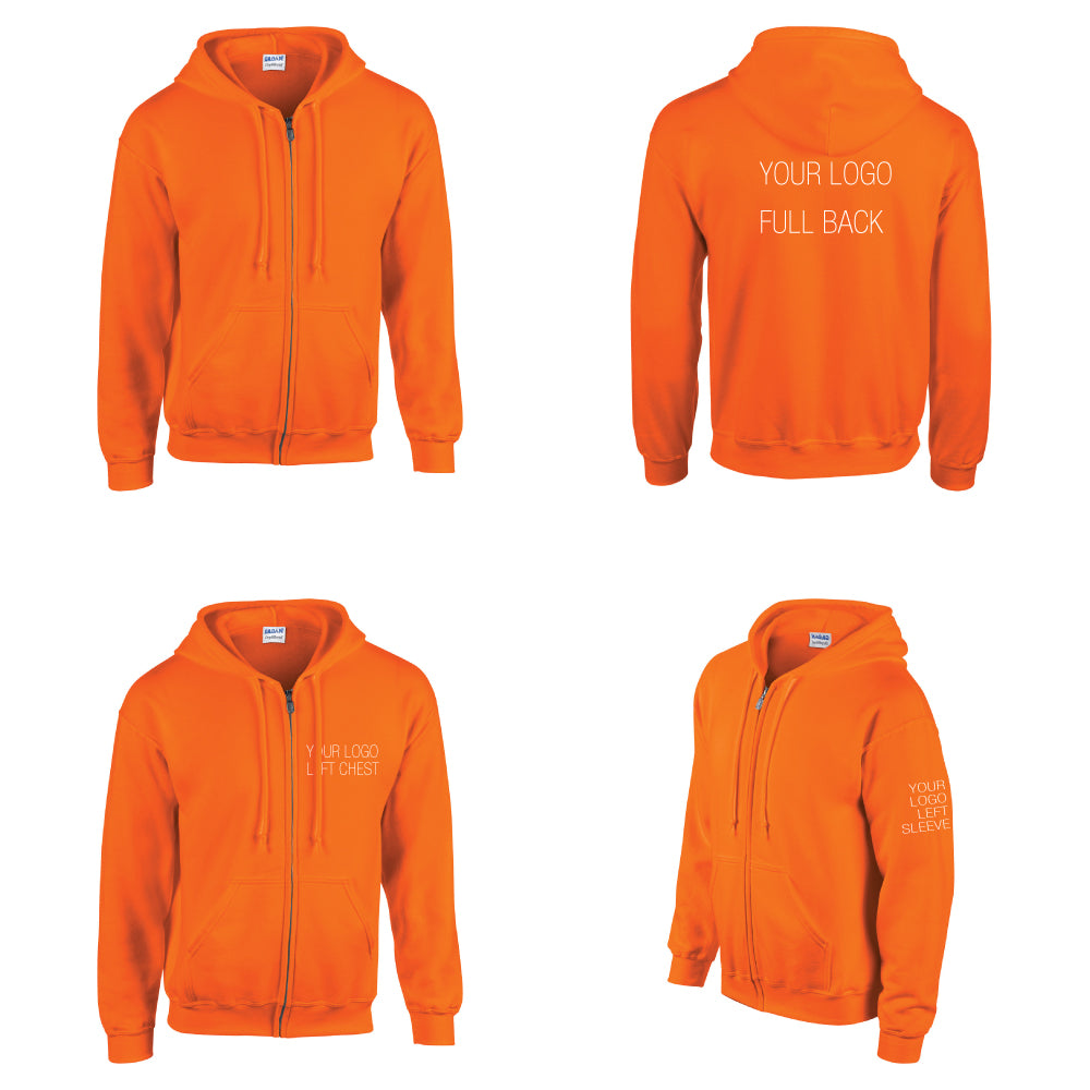 Gildan Heavy Blend™ 50/50 Full-Zip Hooded Sweatshirt Hoodie G186 - Adult