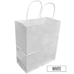 Bulk 250pcs per Box -  Plain/Blank White Paper Bags - Celebrity Size 13"W x 6"D x 15"H