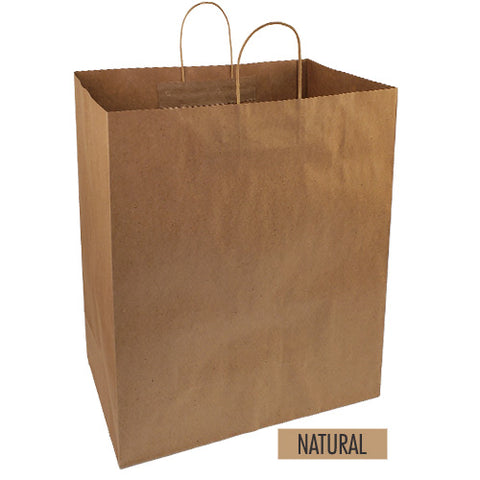 Bulk 200pcs per Box -  Plain/Blank Kraft Paper Bags - Jumbo Size 18"W x 7"D x 18.75"H